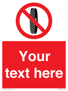 Custom Do Not Change Grinding Wheel Sign